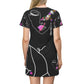 All Over Print T-Shirt Dress PALETTE OF BLOOM