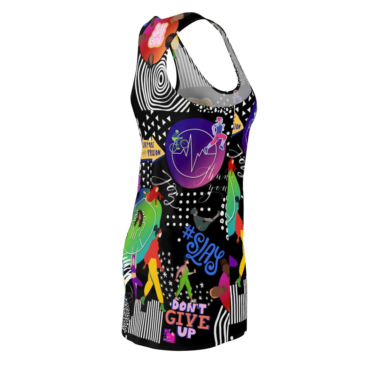 Women's Cut & Sew Racerback Dress BLACK NO SLACK