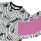 Women's Short Pajama Set (AOP) ZEBRA DOODLE FACE