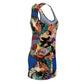 Women's Cut & Sew Racerback Dress (AOP) MARCIA on BLUE