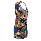 Women's Cut & Sew Racerback Dress (AOP) MARCIA on BLUE