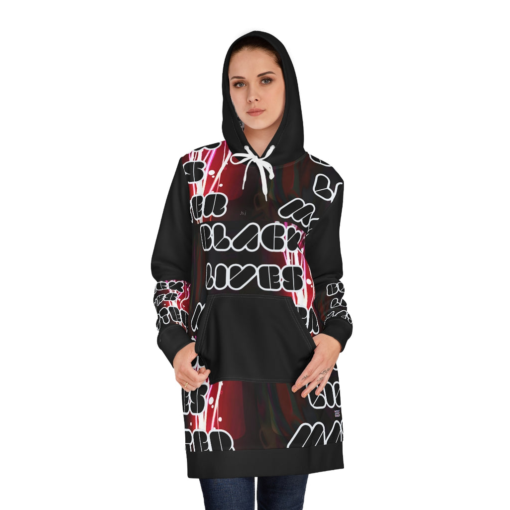 Women's Hoodie Dress (AOP) Black lives Matter