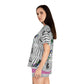 Women's Short Pajama Set (AOP) ZEBRA DOODLE FACE