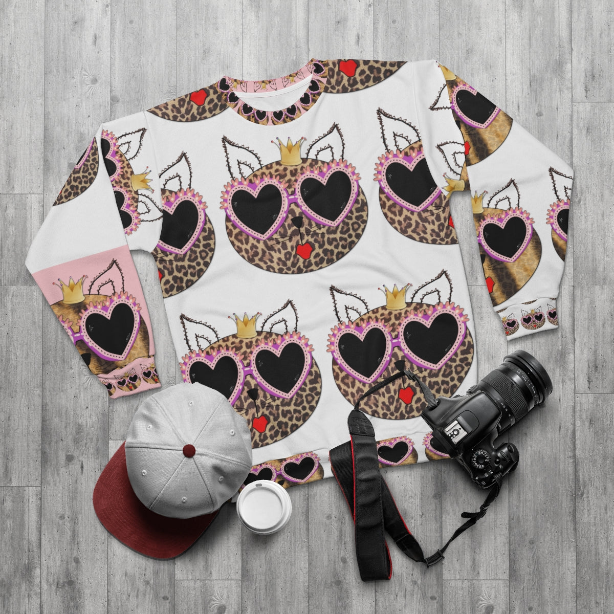 AOP Unisex Sweatshirt PRINCESS CAT