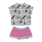 Women's Short Pajama Set (AOP) ZEBRA DOODLE FACE