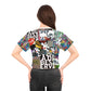 AOP Crop Tee STEP UP