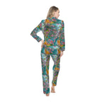 Women's Satin Pajamas (AOP) CUBA FLOWERS