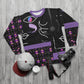 AOP Unisex Sweatshirt FACE DOODLES VIOLET