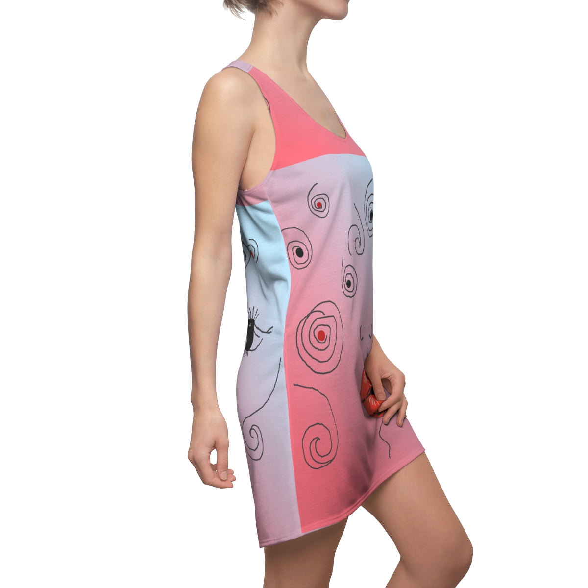 Women's Cut & Sew Racerback Dress KISSY PINK
