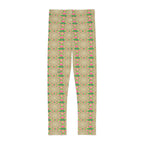 Kids Leggings (AOP) PINK FLOWER FRACTAL