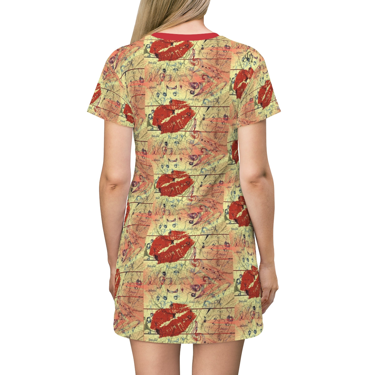 All Over Print T-Shirt Dress LOVE 4 MUSIC