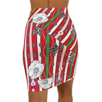 Women's Mini Skirt SCARLET & GREENGAGE