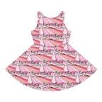 Girls' Sleeveless Sundress (AOP) PINK DELICIOUS