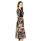 Women's Long Sleeve Dance Dress (AOP) MARCIA