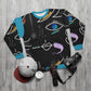 AOP Unisex Sweatshirt FACE DOODLE AZURE