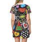 All Over Print T-Shirt Dress SPLAT