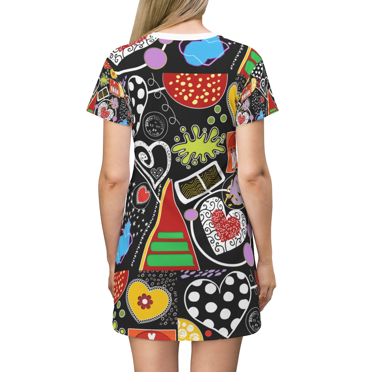 All Over Print T-Shirt Dress SPLAT