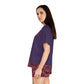Women's Short Pajama Set (AOP) PURPLE EXTREME