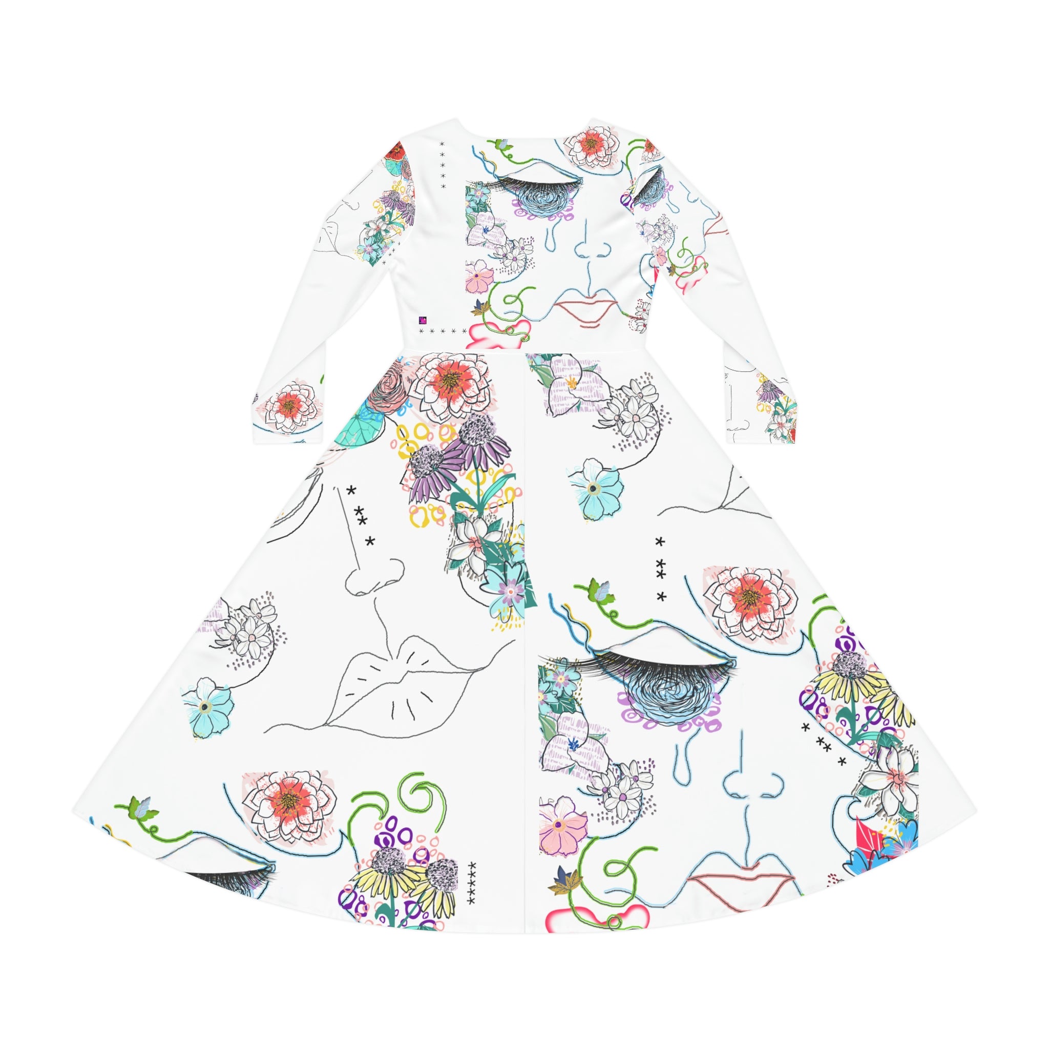 Women's Long Sleeve Dance Dress (AOP) FLORA