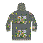 Women's Hoodie Dress (AOP) PEBBLES 'N LEAVES