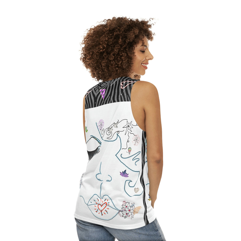 Unisex Tank Top (AOP) WILLOW DOODLES