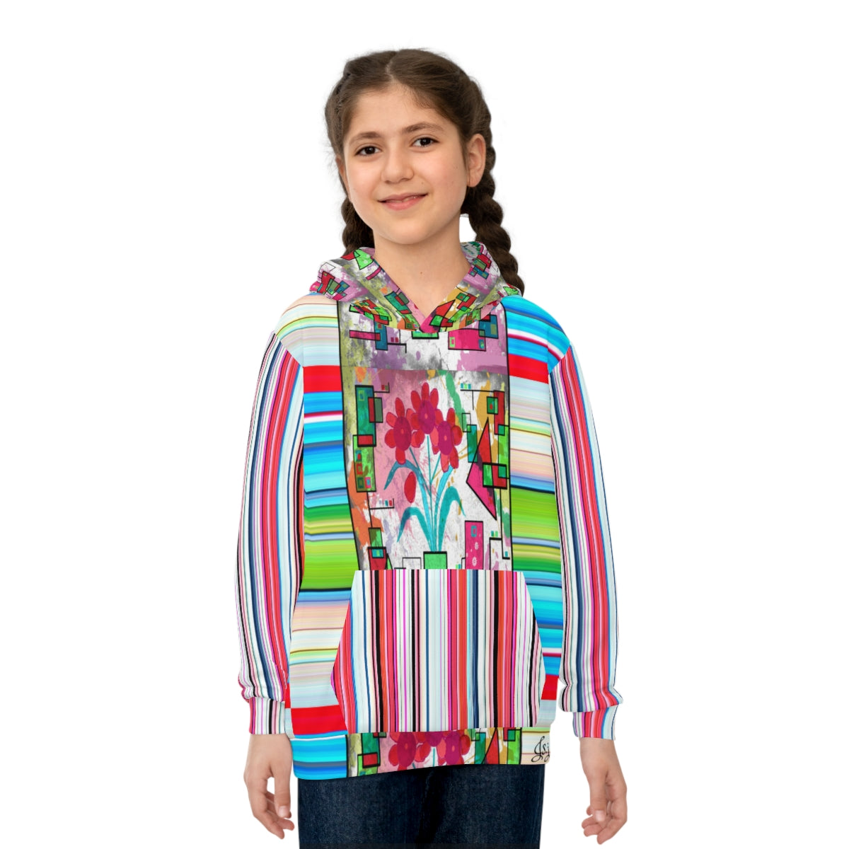 Children's Hoodie PETALS & STRIPES
