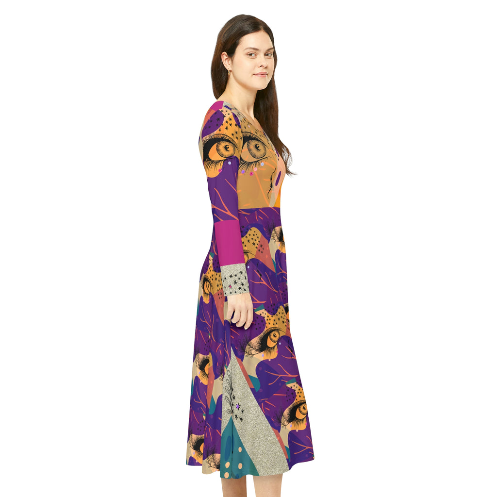 Women's Long Sleeve Dance Dress (AOP)  BAILEY