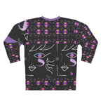 AOP Unisex Sweatshirt FACE DOODLES VIOLET