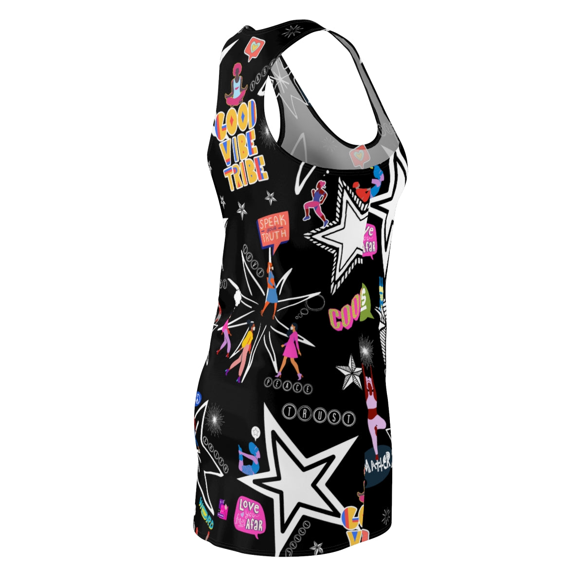 Women's Cut & Sew Racerback Dress GOOD VIBE TRIBE