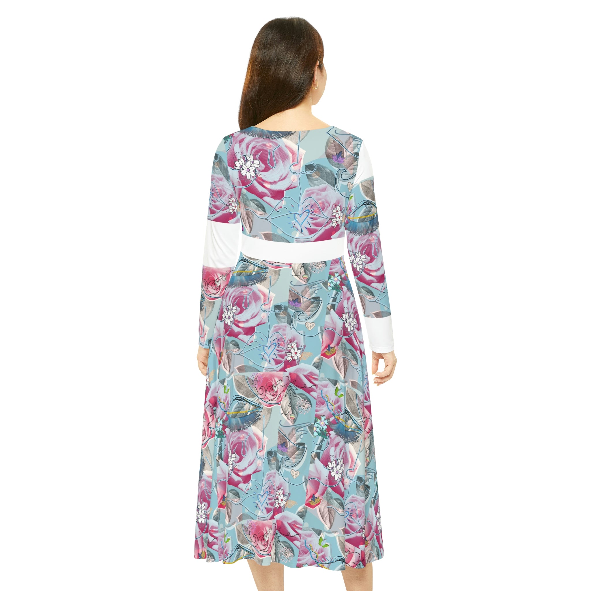 Women's Long Sleeve Dance Dress (AOP) AMBER JANE