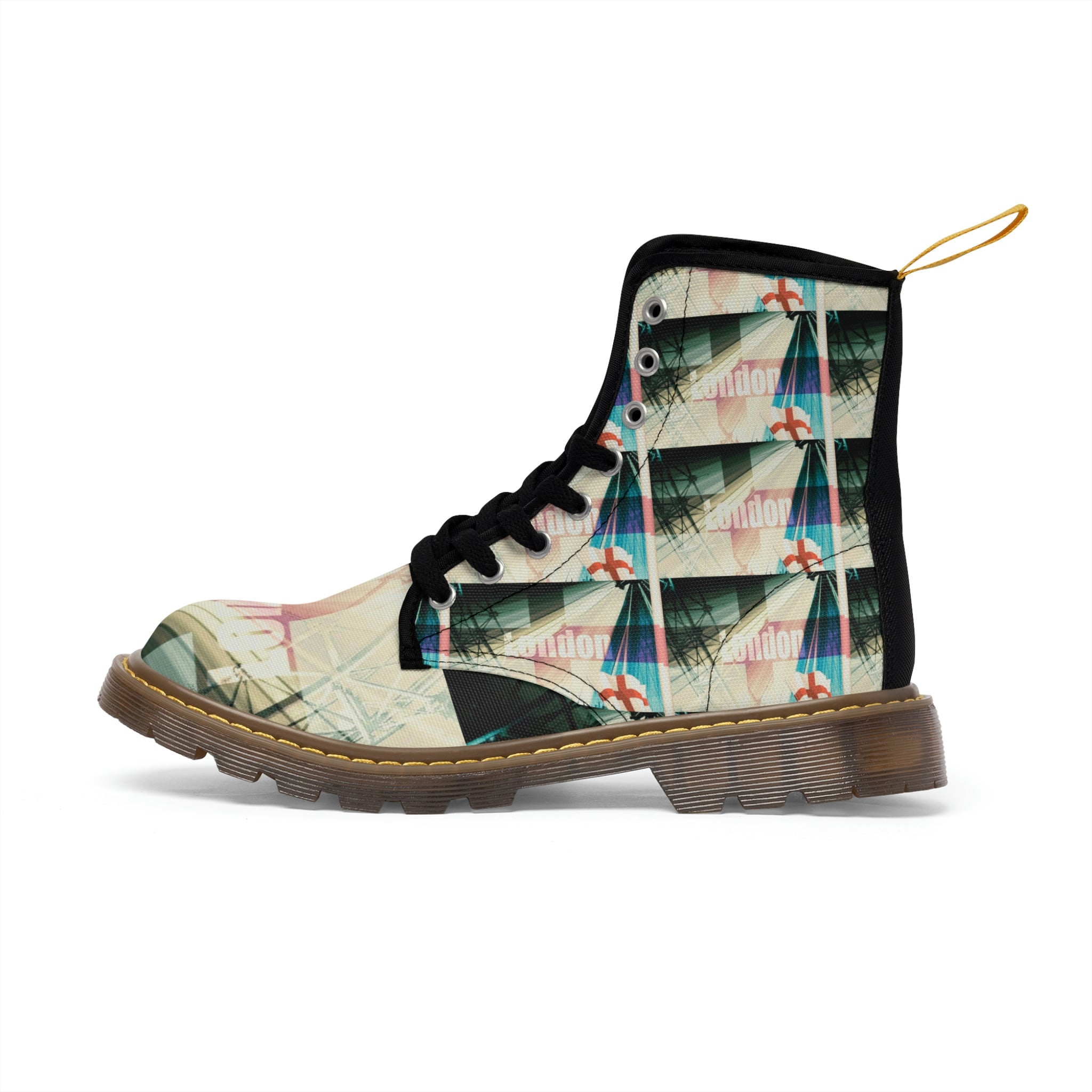WOMEN'S CANVAS BOOTS (AOP) VINTAGE LONDON