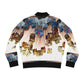 Women's Bomber Jacket (AOP) BLUE BOXES