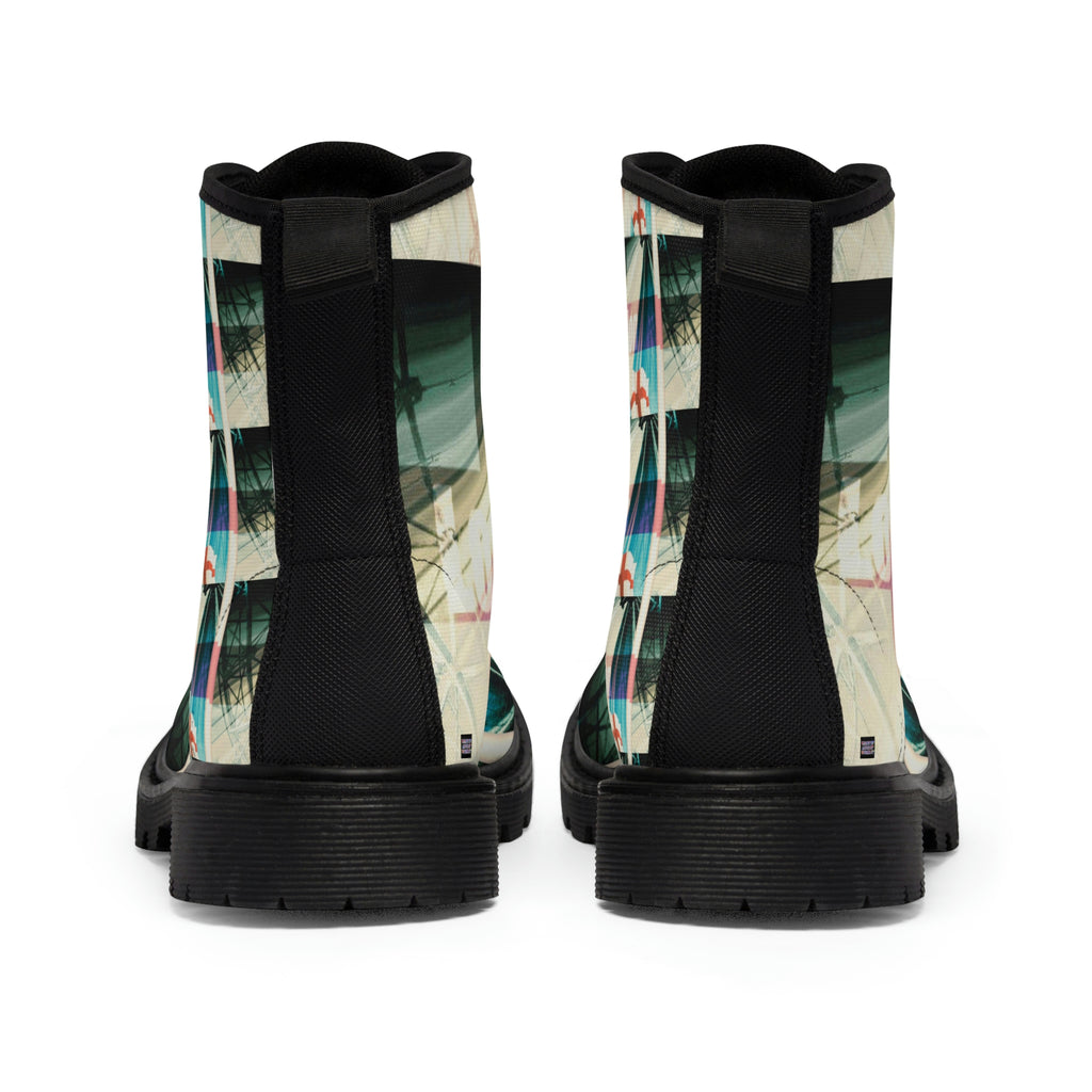 WOMEN'S CANVAS BOOTS (AOP) VINTAGE LONDON