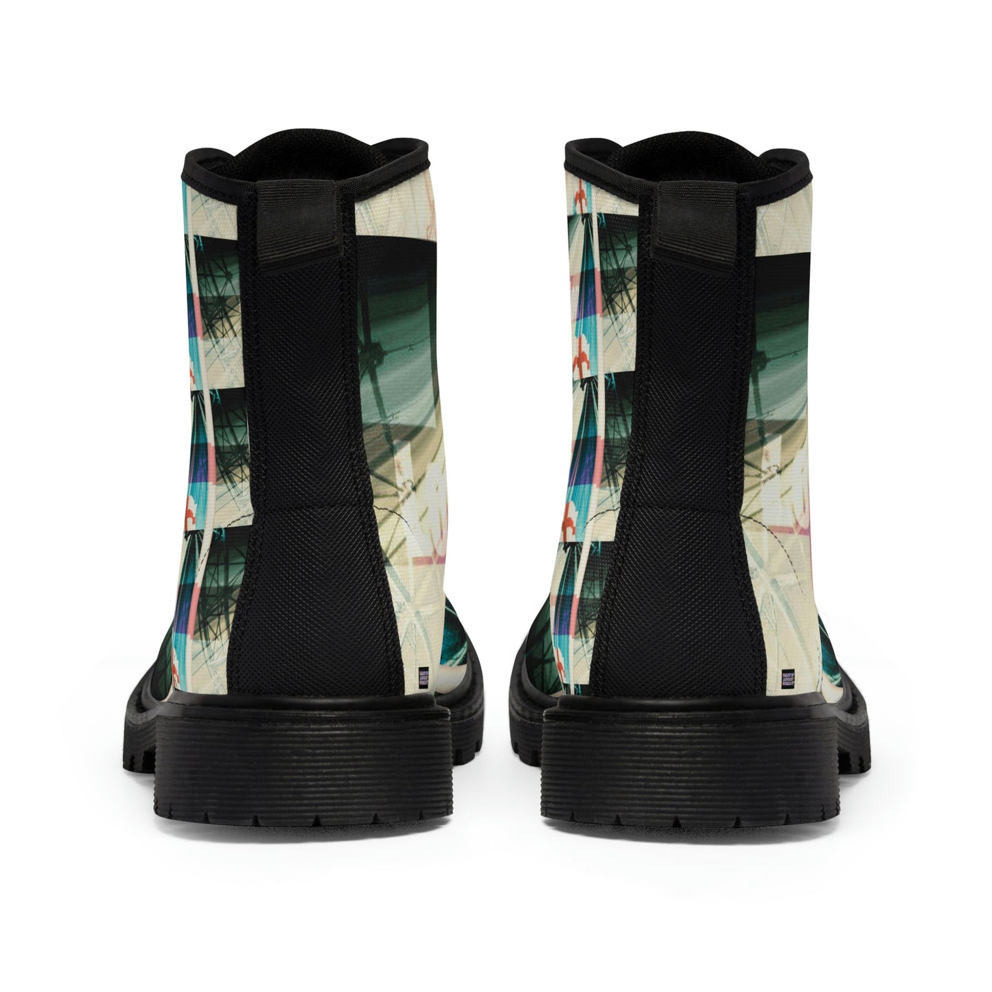 WOMEN'S CANVAS BOOTS (AOP) VINTAGE LONDON