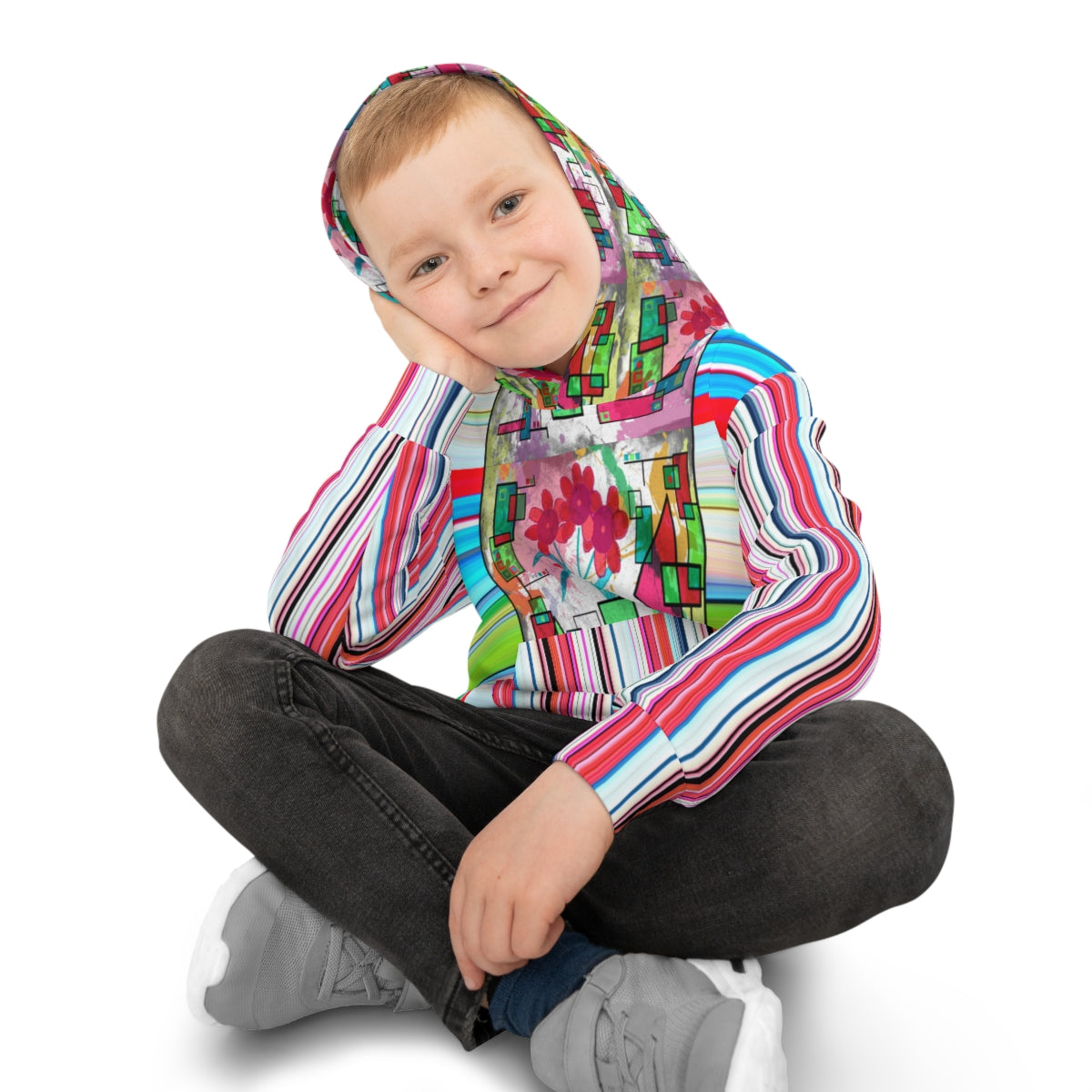 Children's Hoodie PETALS & STRIPES