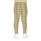 Kids Leggings (AOP) PINK FLOWER FRACTAL