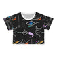 AOP Crop Tee FACE DOODLES AZURE
