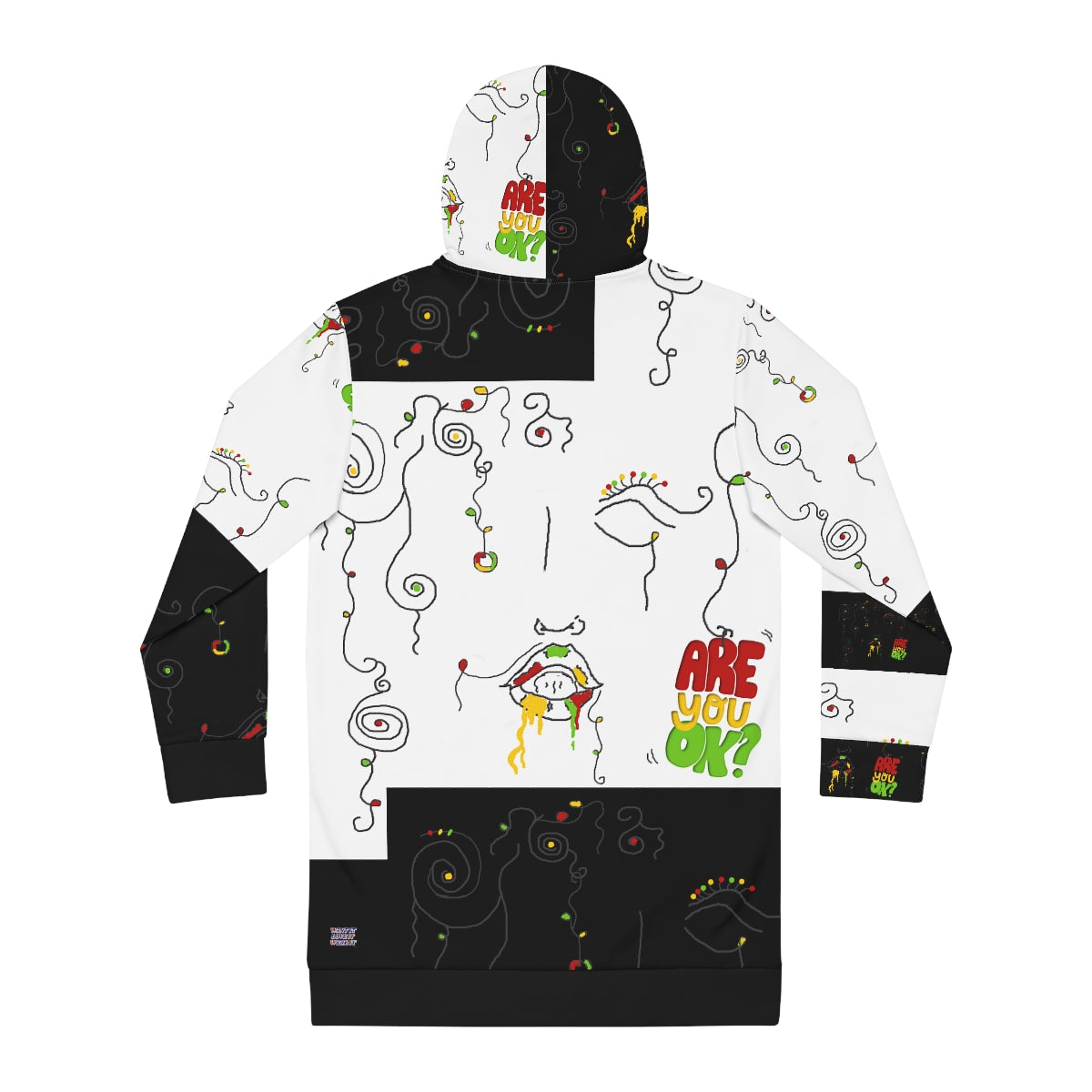 Women's Hoodie Dress (AOP) OKAY