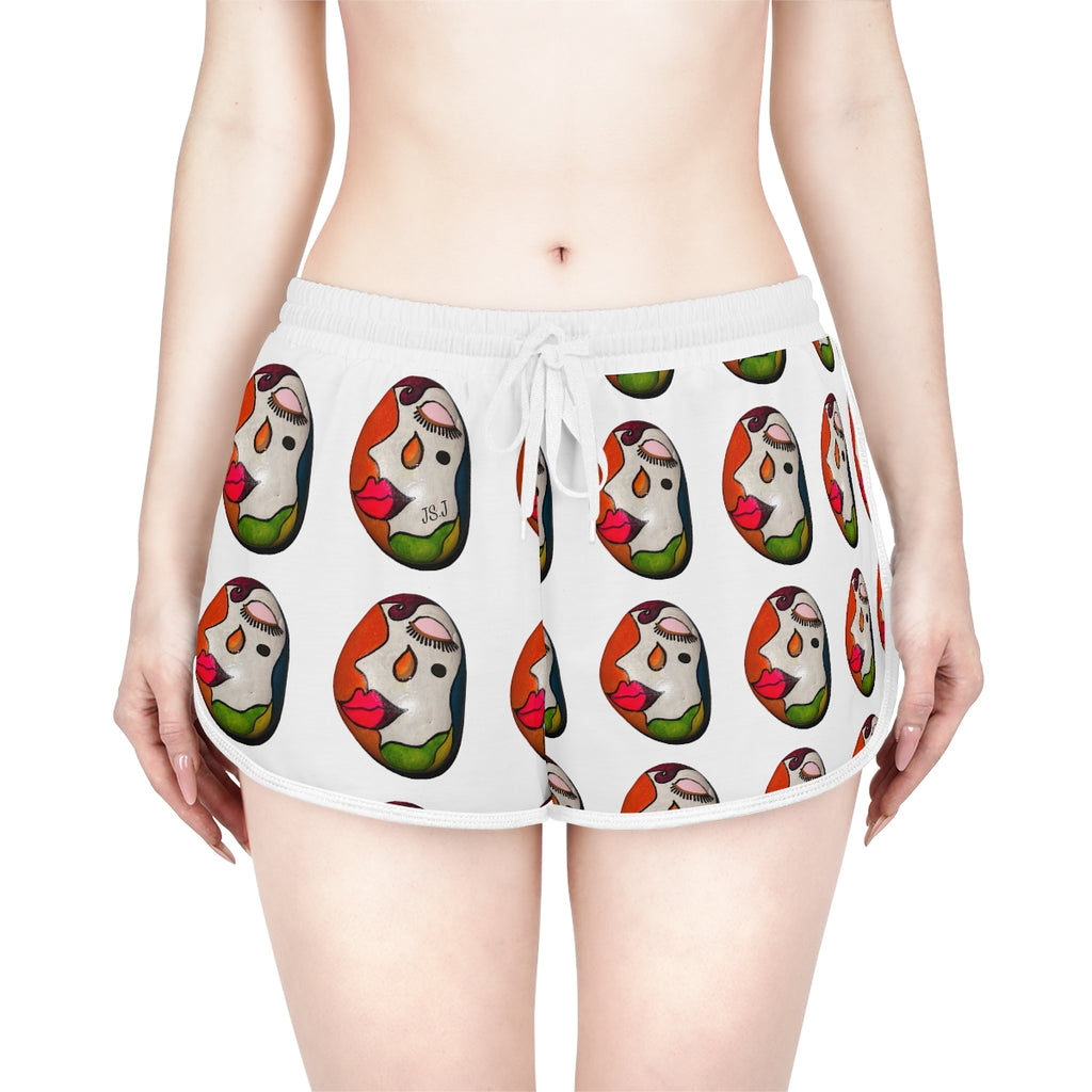 Women's Relaxed Shorts (AOP) PEBBLE ART RELAXATION