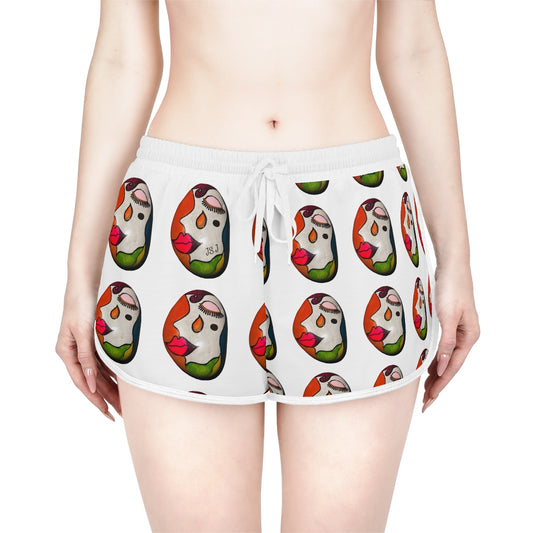 Women's Relaxed Shorts (AOP) PEBBLE ART RELAXATION