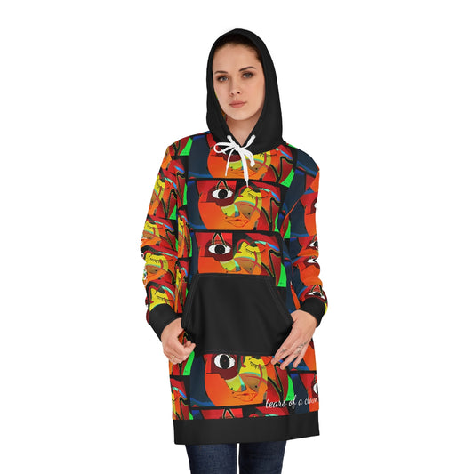 Women's Hoodie Dress (AOP) ABSTRACT CLOWN