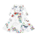 Women's Long Sleeve Dance Dress (AOP) FLORA