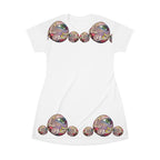 All Over Print T-Shirt Dress PEBBLE ART