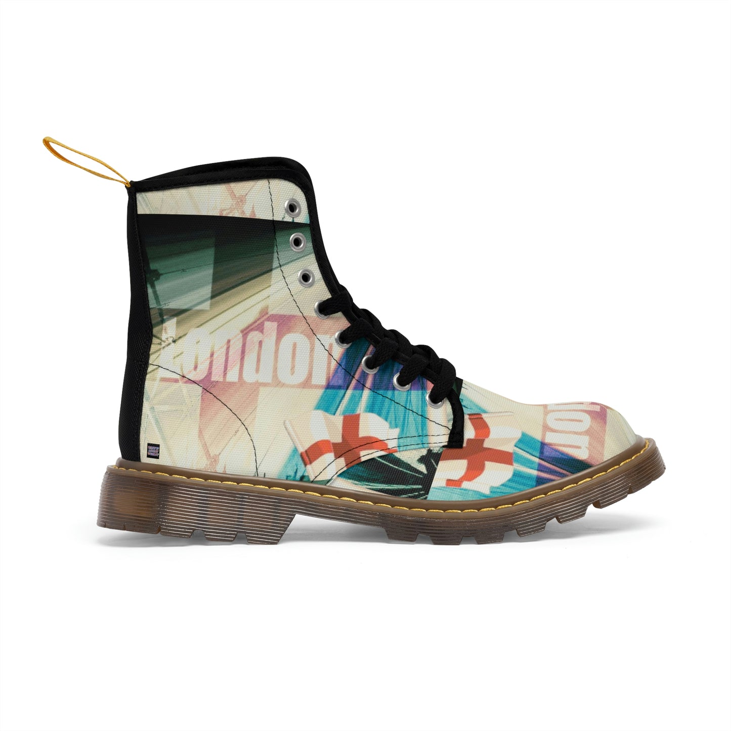 WOMEN'S CANVAS BOOTS (AOP) VINTAGE LONDON