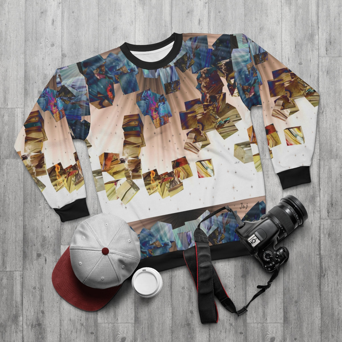 AOP Unisex Sweatshirt BLUE BOXES
