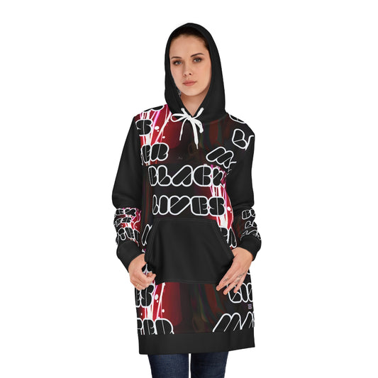 Women's Hoodie Dress (AOP) Black lives Matter