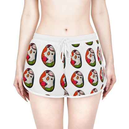 Women's Relaxed Shorts (AOP) PEBBLE ART RELAXATION