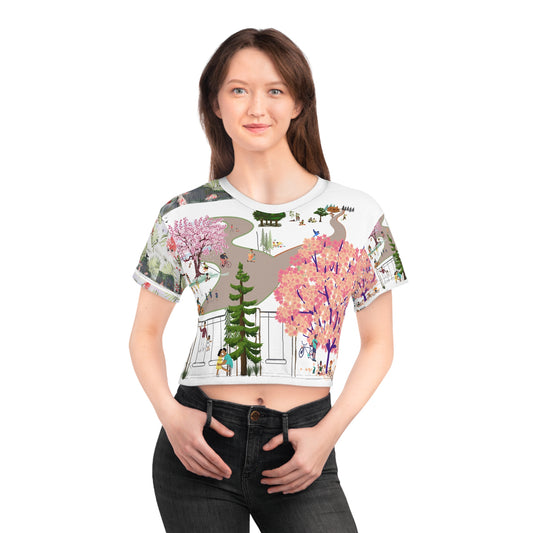 Crop Tee (AOP) BLOSSOM PARK