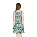 Girls' Sleeveless Sundress (AOP) FLOWER DOODLES