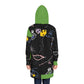 Women's Hoodie Dress (AOP) FACE DOODLES IN APPLE